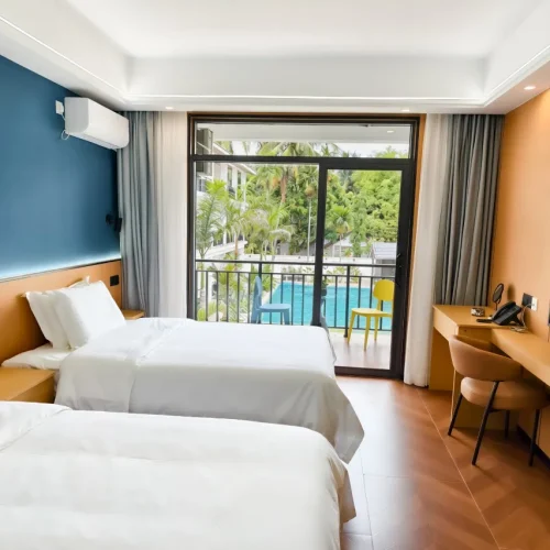 Twin Room with Balcony and Pool View